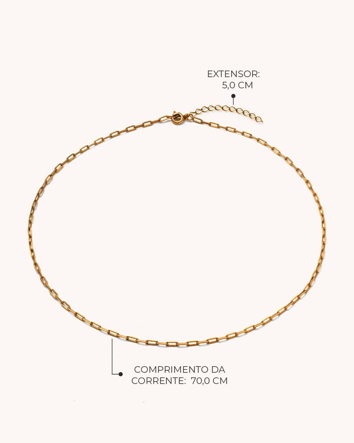 Corrente Cadeado Fino 70 - Ouro Vintage 18K - Image 2