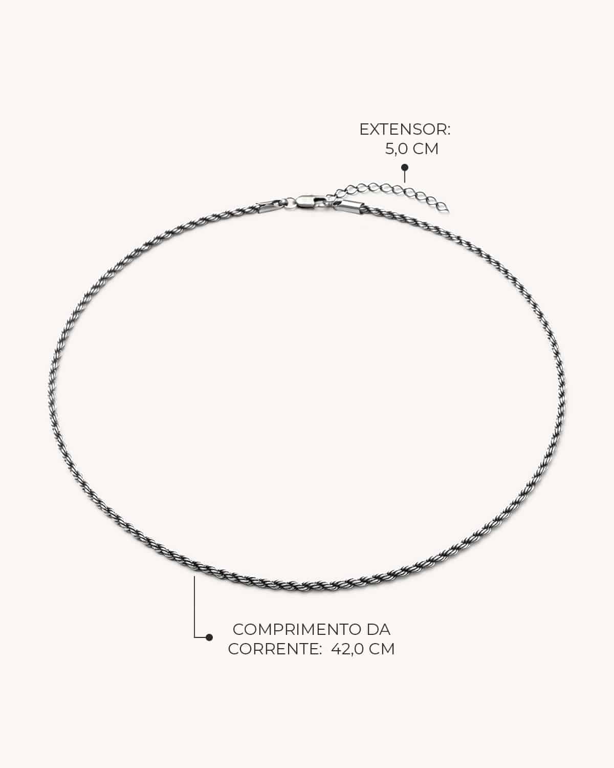 Corrente Torcida 42 - Prata Vintage - Image 2