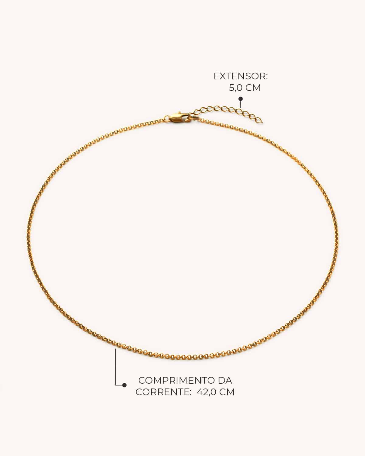 Corrente Elo 42 - Ouro Vintage 18K - Image 2