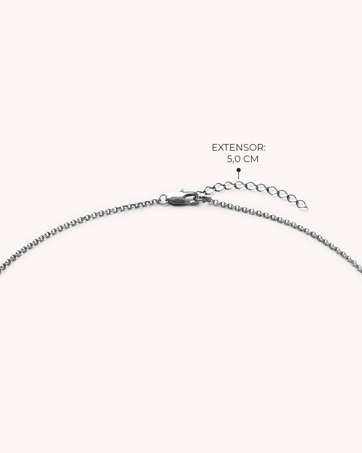 Colar Delta Uva Corrente- Prata Vintage - Image 5