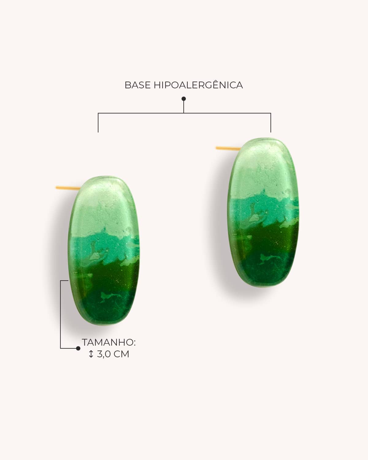 Brinco Remo Verde - Ouro Vintage 18K - Image 4