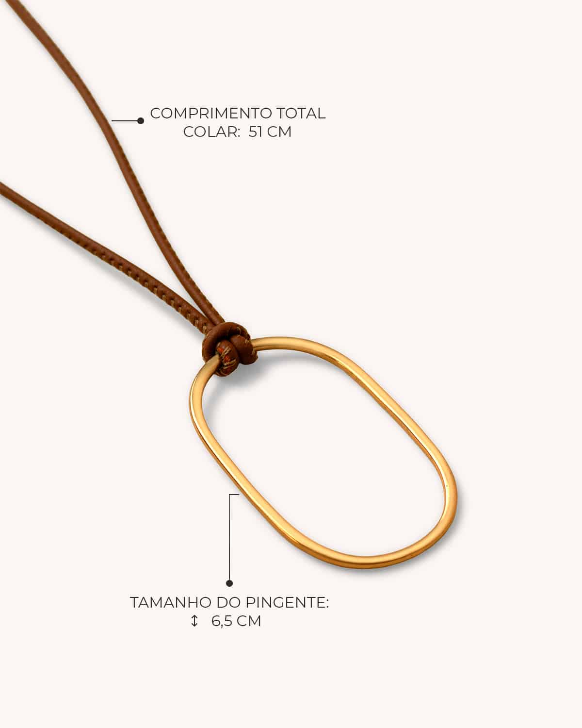 Colar Elipse - Ouro Vintage 18K - Image 3