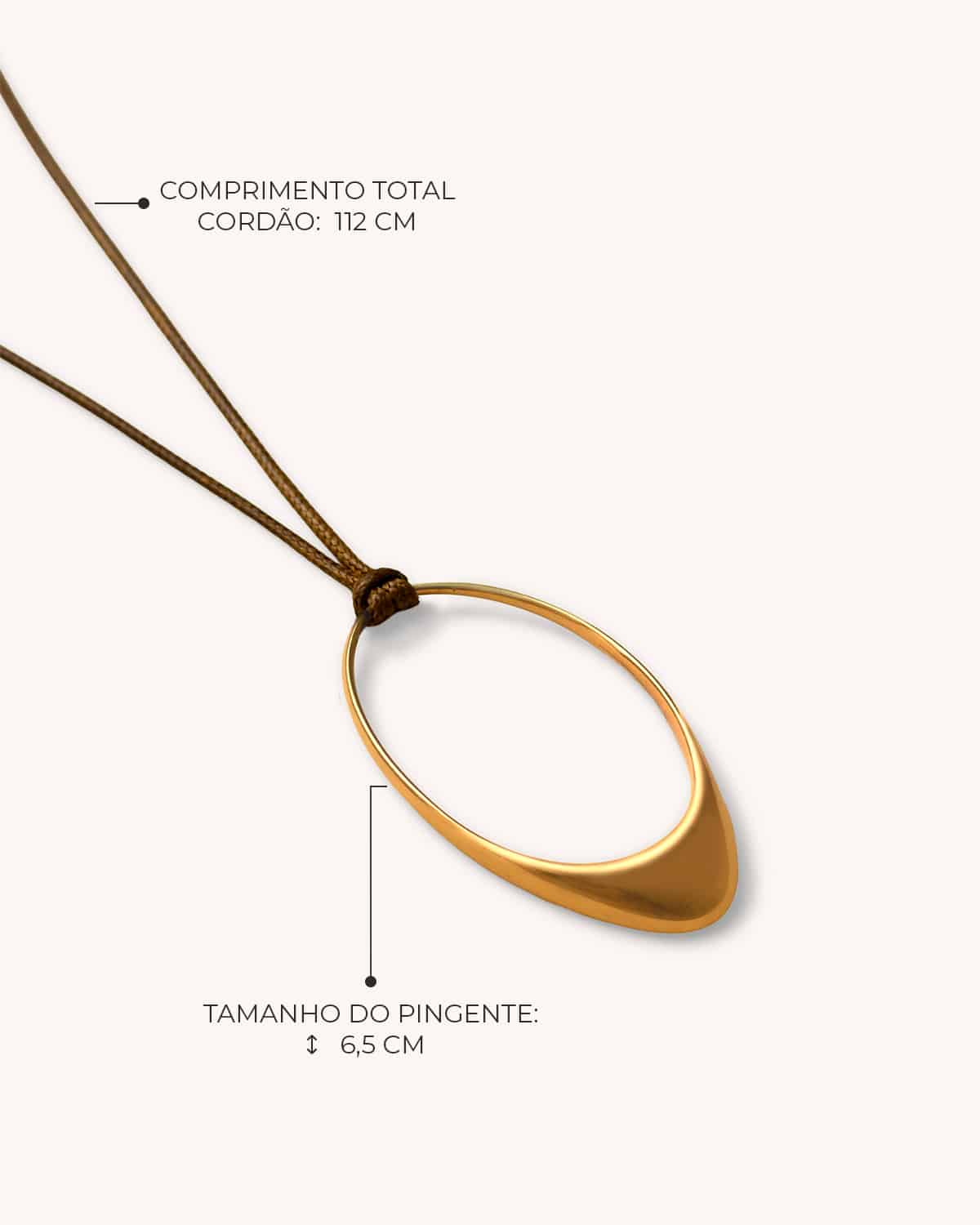 Colar Arco Cordão - Ouro Vintage 18K - Image 3