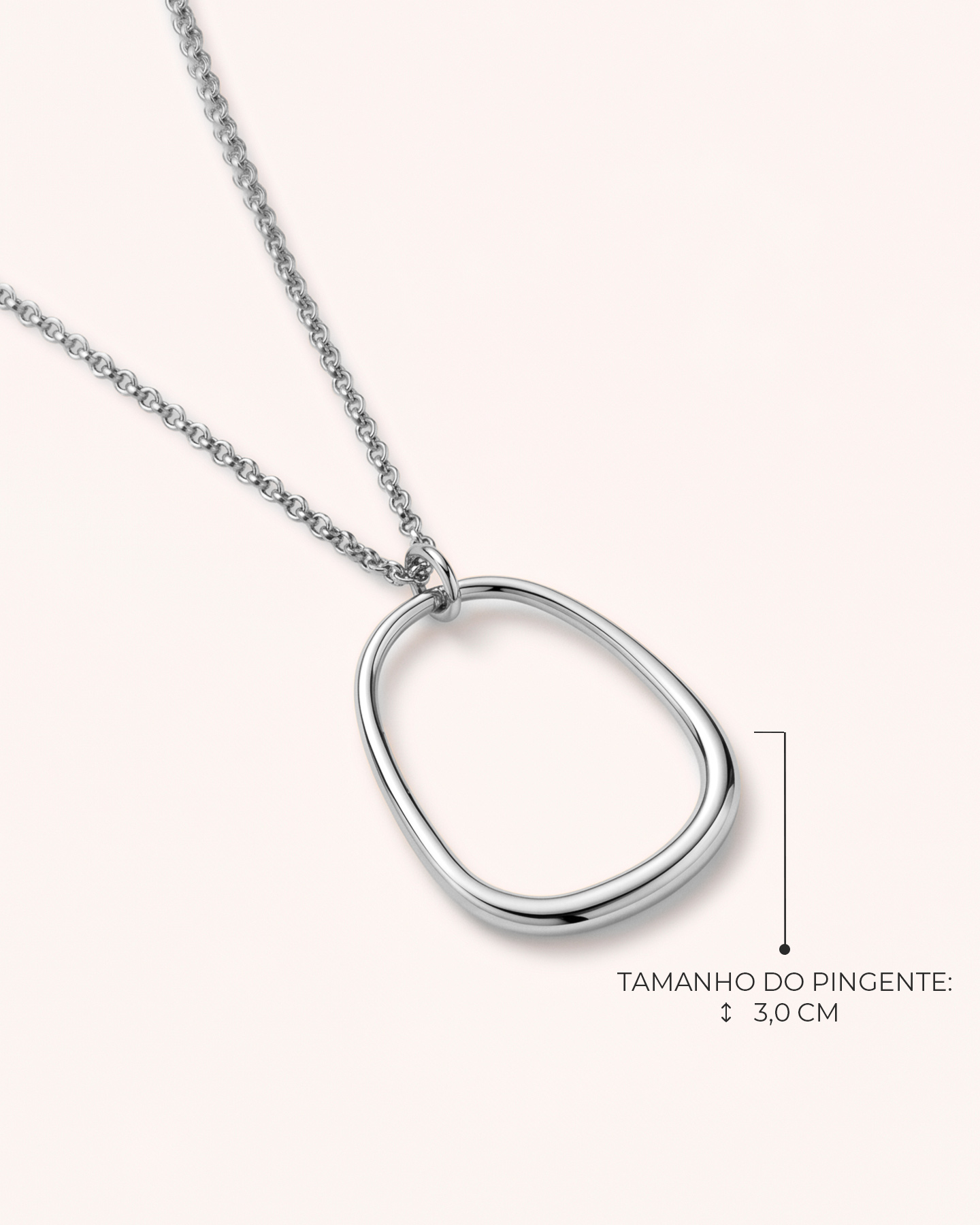 Colar Mini Trapézio - Prata - Image 3