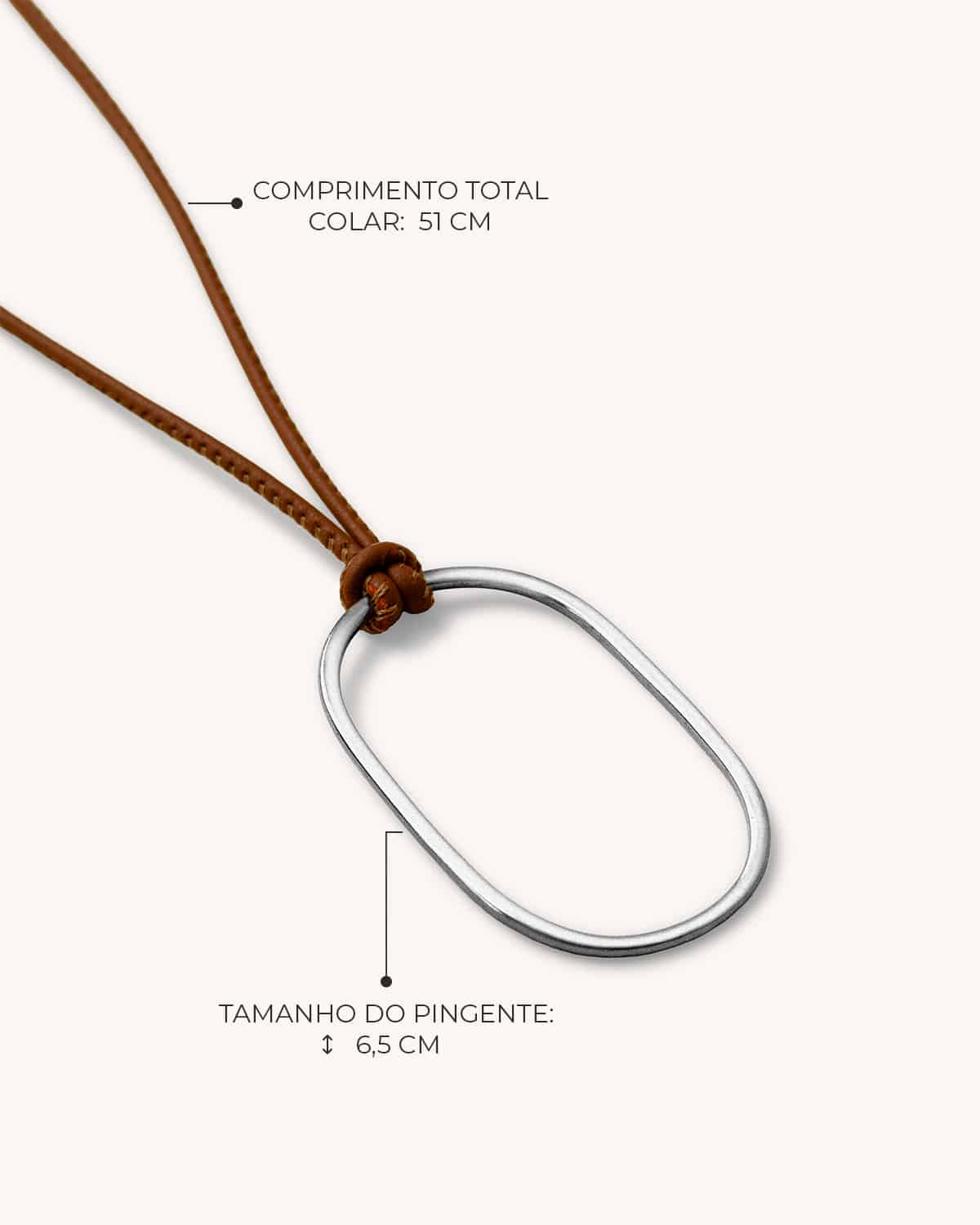 Colar Elipse - Prata Vintage - Image 3