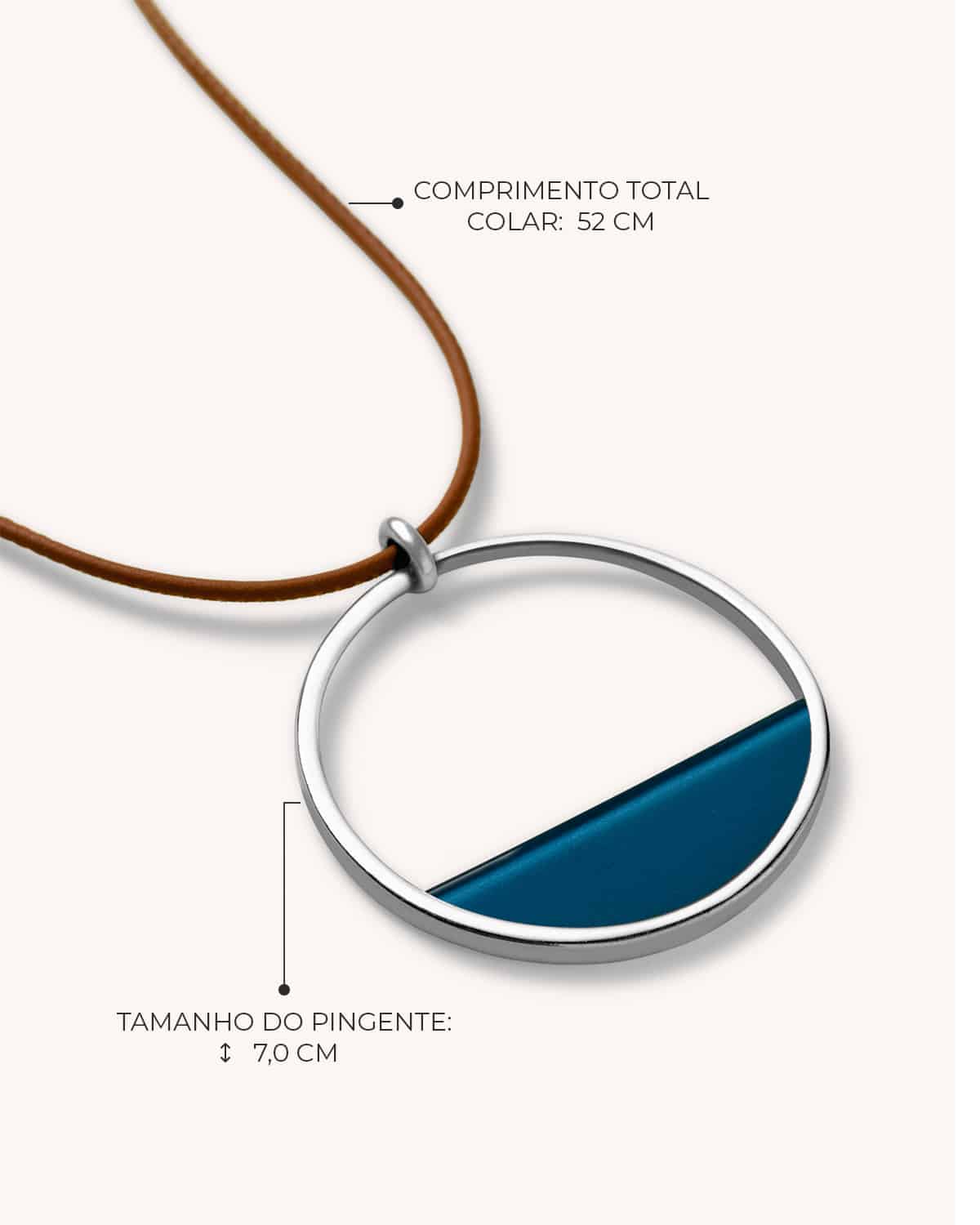 Colar Aro Azul - Prata Vintage - Image 3