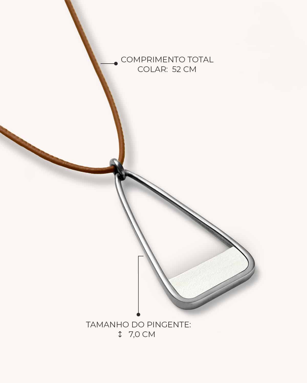 Colar Delta Pérola - Prata Vintage - Image 3