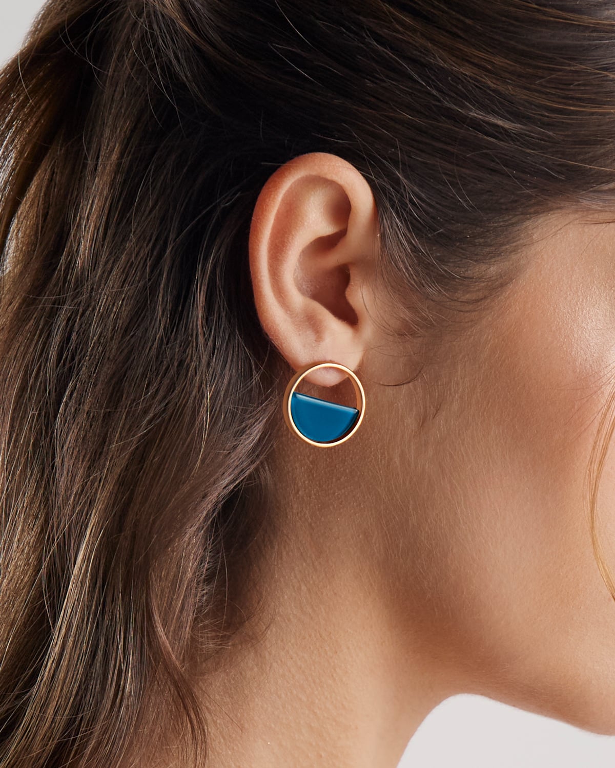 Brinco Aro Azul - Ouro Vintage 18K - Image 2