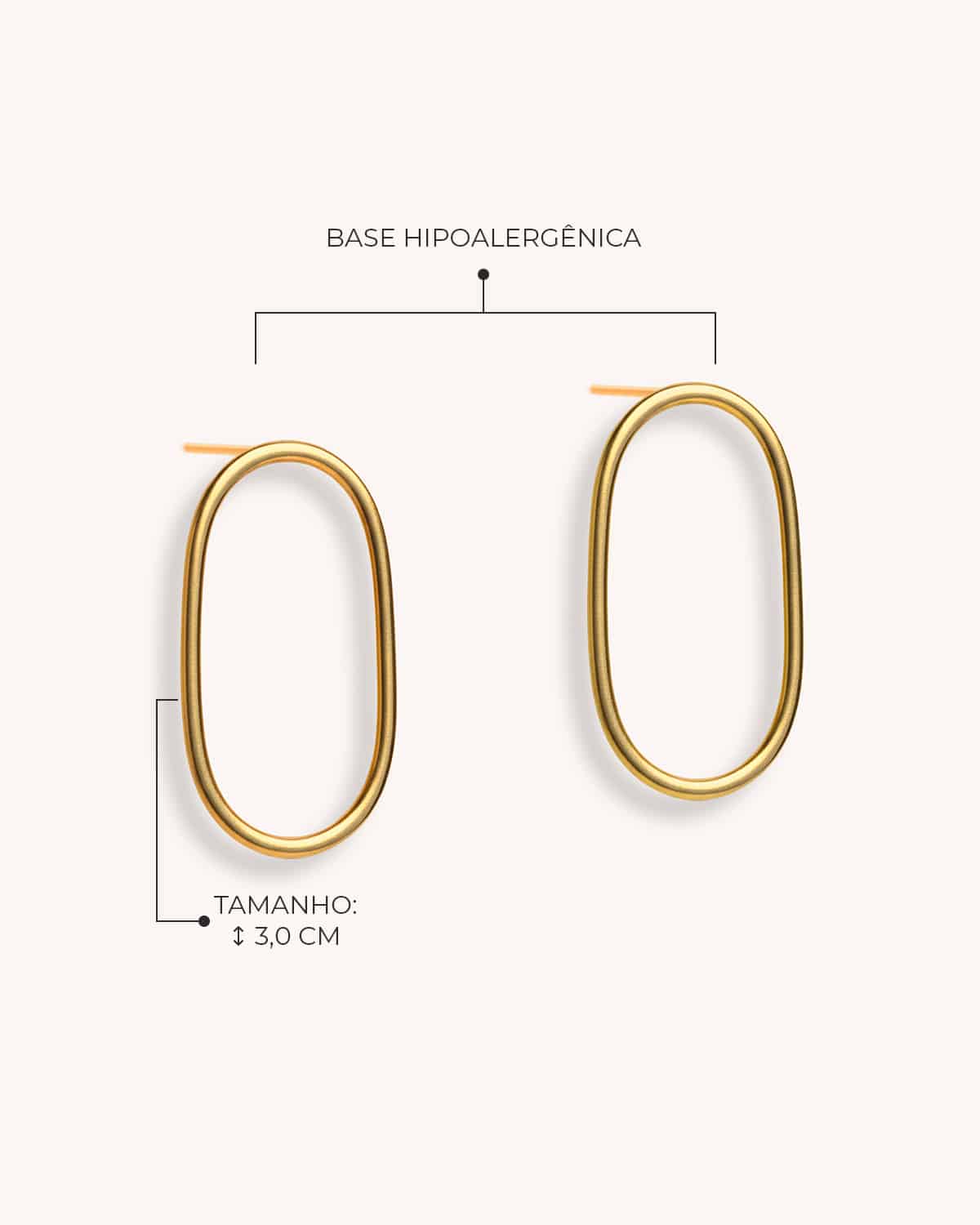 Brinco Elipse - Ouro Vintage 18K - Image 4
