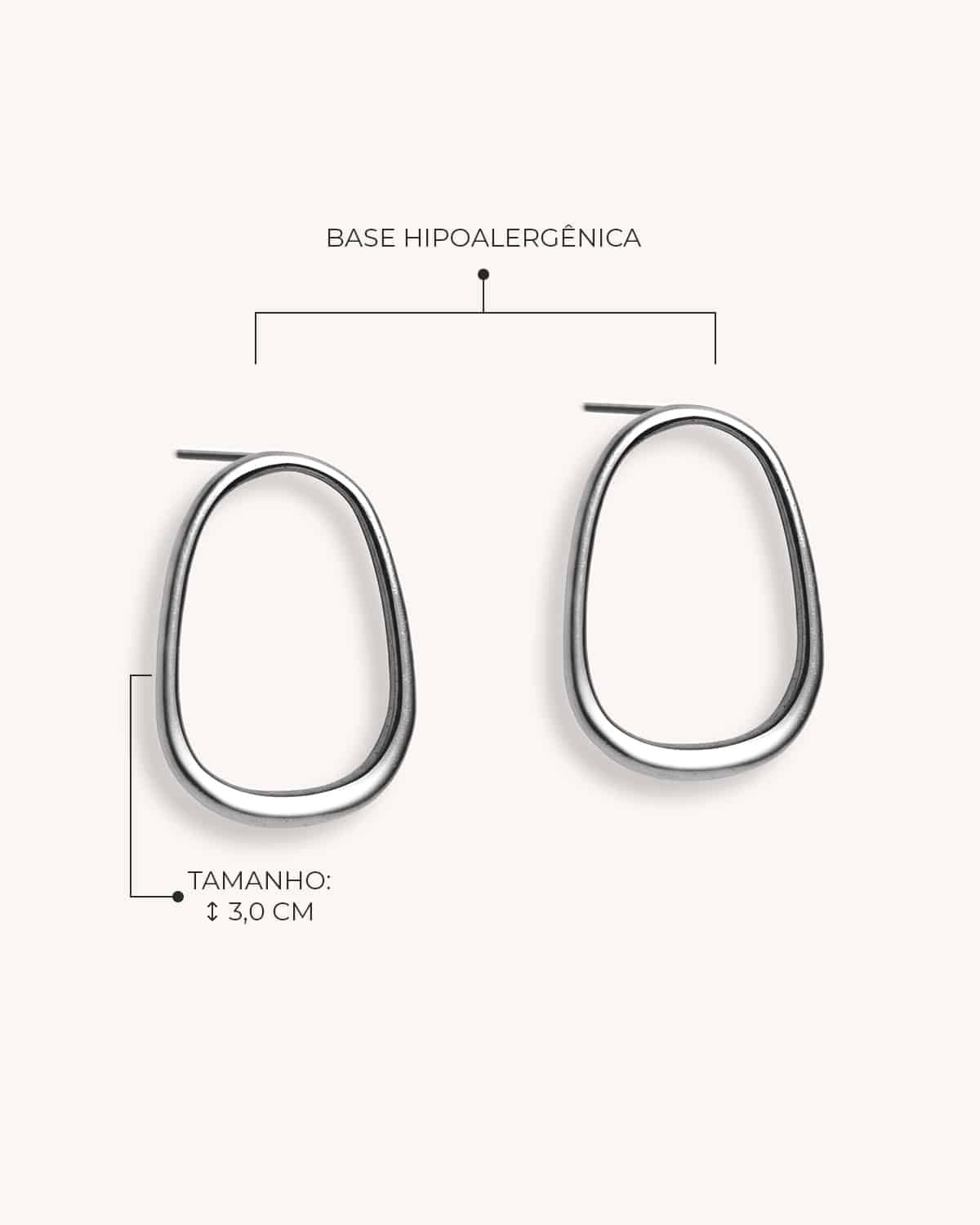 Brinco Trapézio - Prata Vintage - Image 4