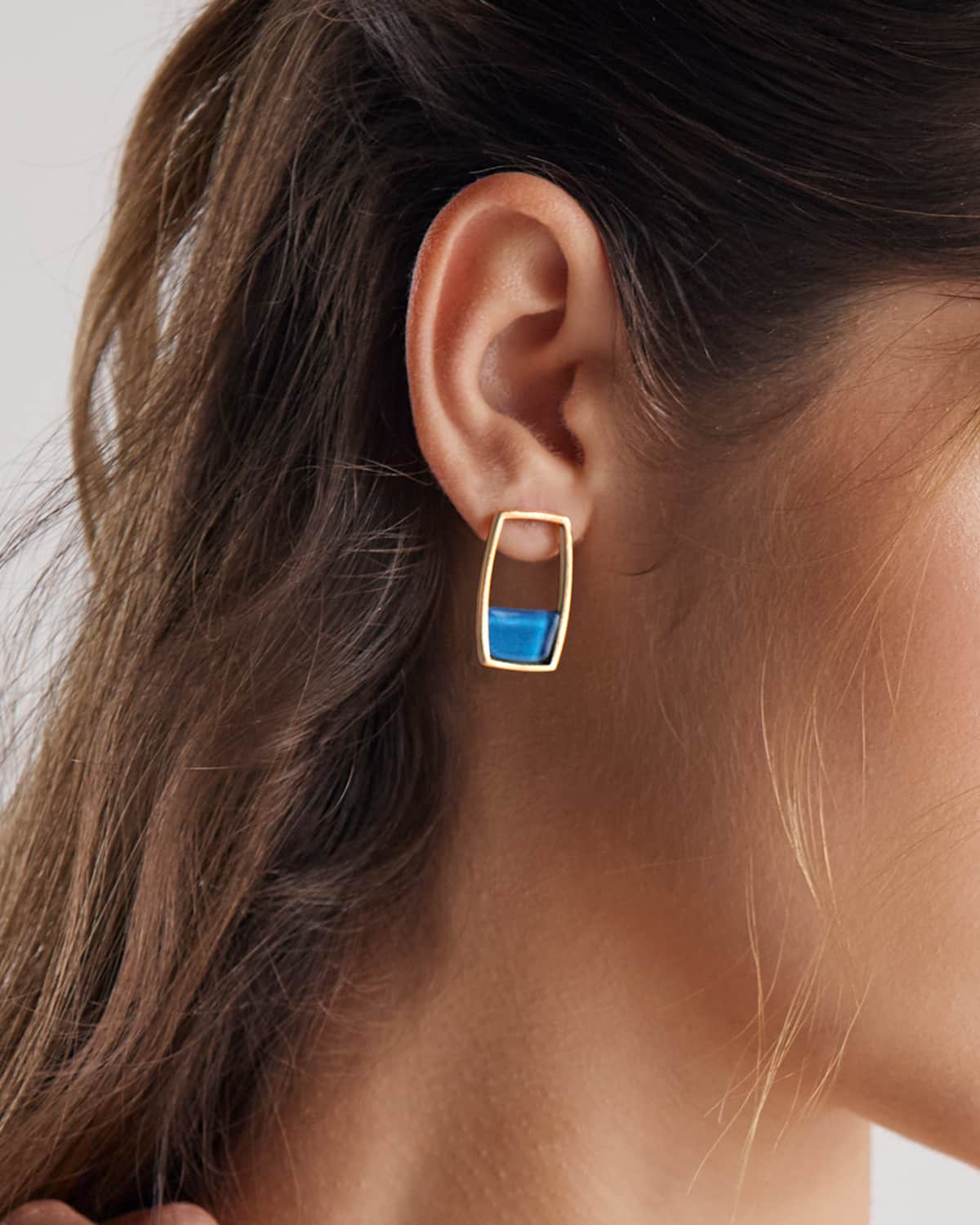 Brinco Prisma Azul - Ouro Vintage 18K - Image 2