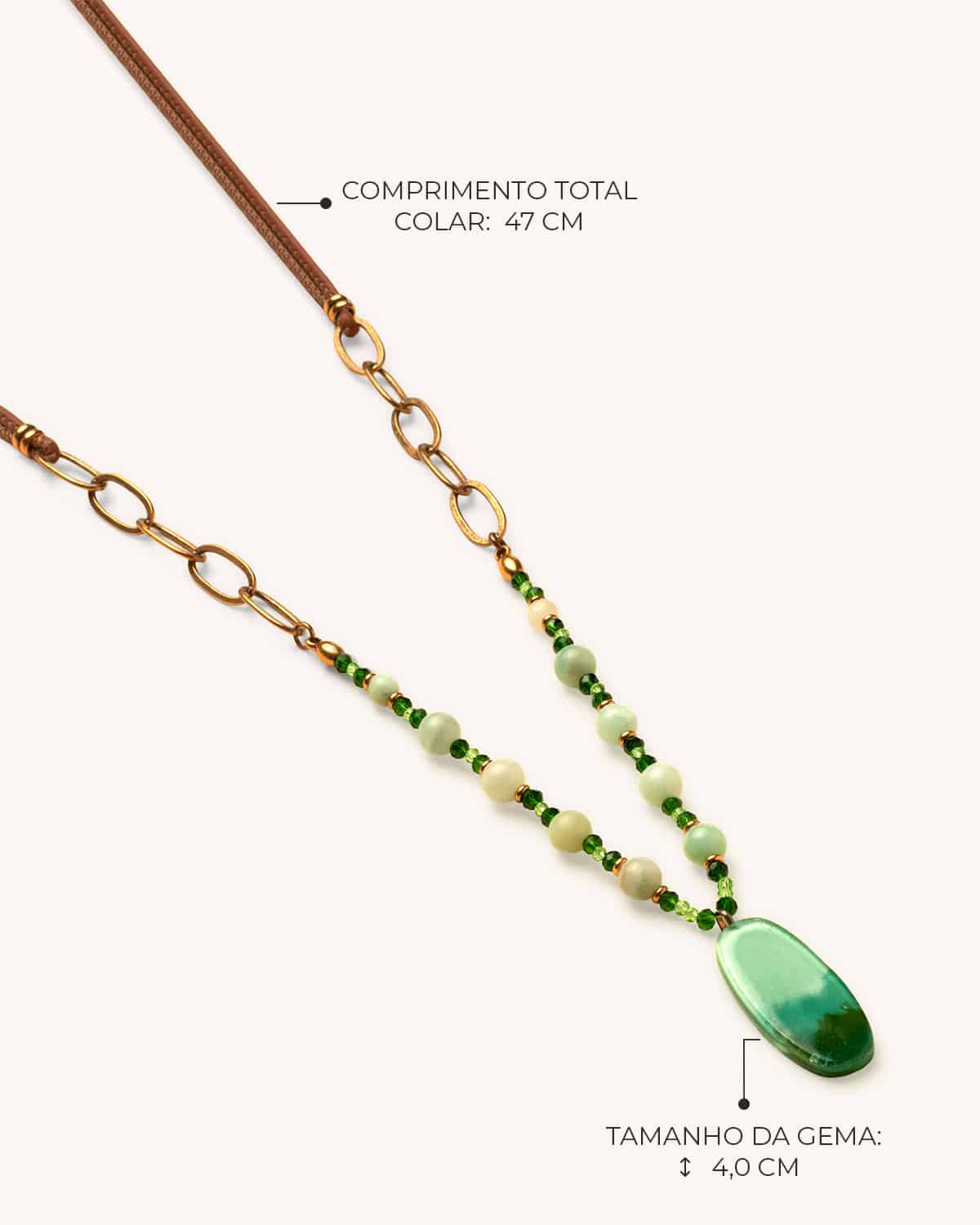 Colar Remo Amazonita - Ouro Vintage 18K - Image 4