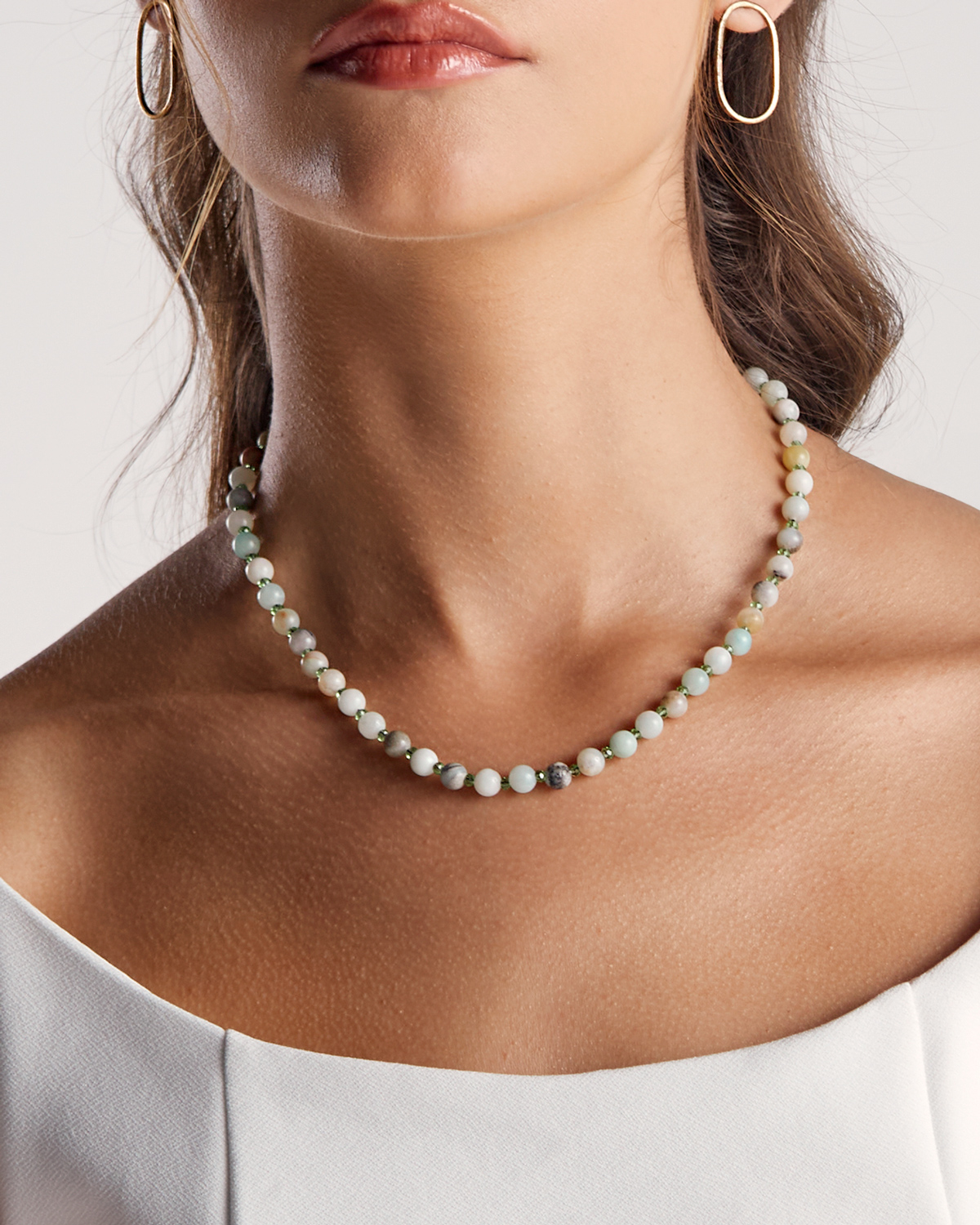 Colar Amazonita - Ouro Vintage 18K - Image 2