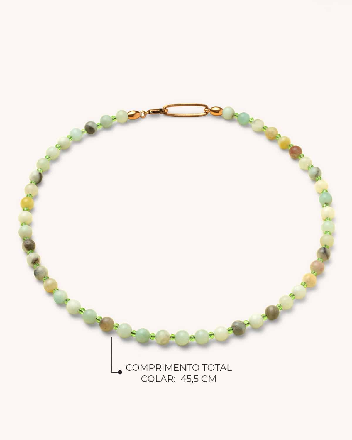 Colar Amazonita - Ouro Vintage 18K - Image 4