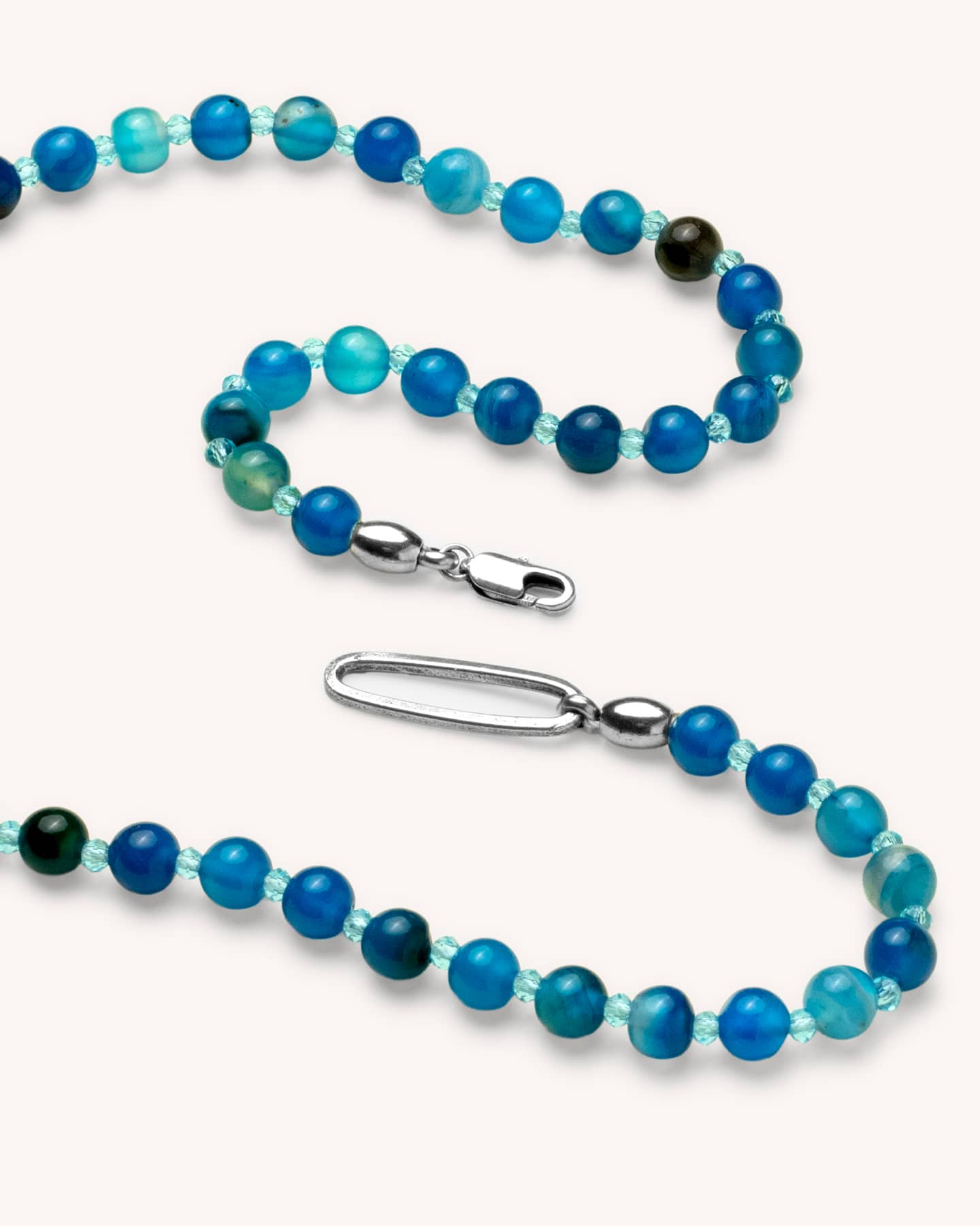 Colar Ágata Azul - Prata Vintage - Image 3