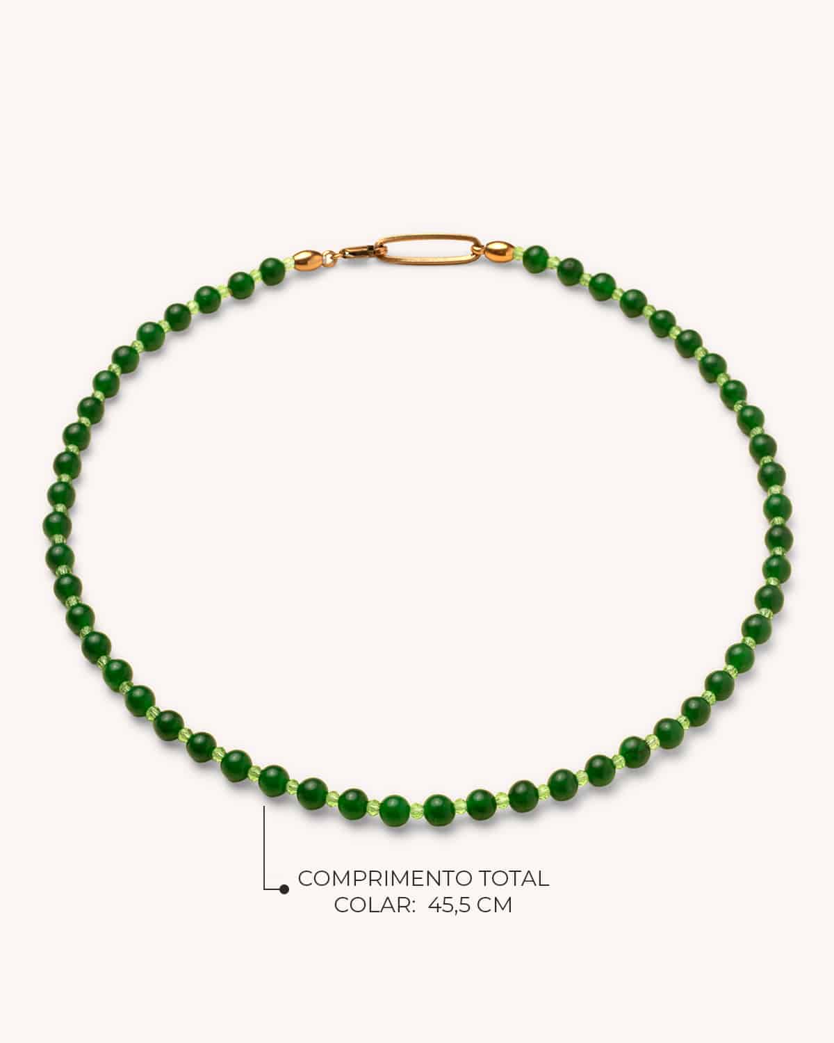 Colar Jade Verde - Ouro Vintage 18K - Image 5
