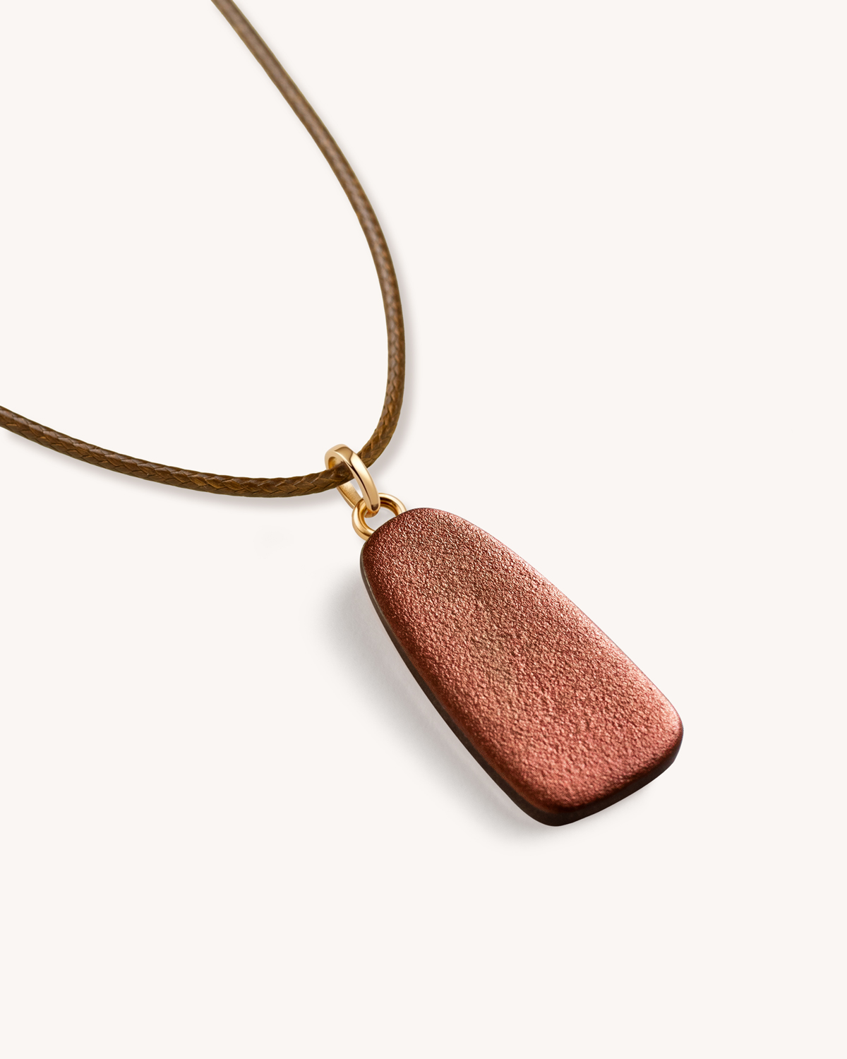 Colar Tulipa Bronze Cordão - Banho Ouro 18K