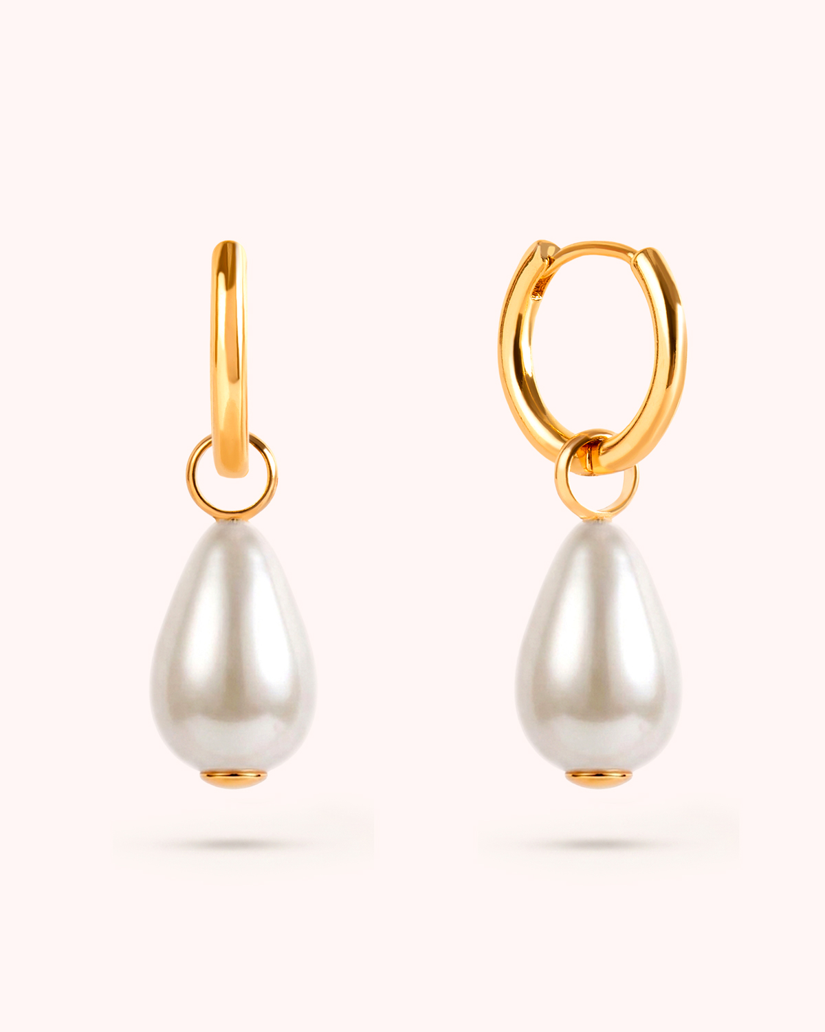 Argola Pérola - Banho Ouro 18K
