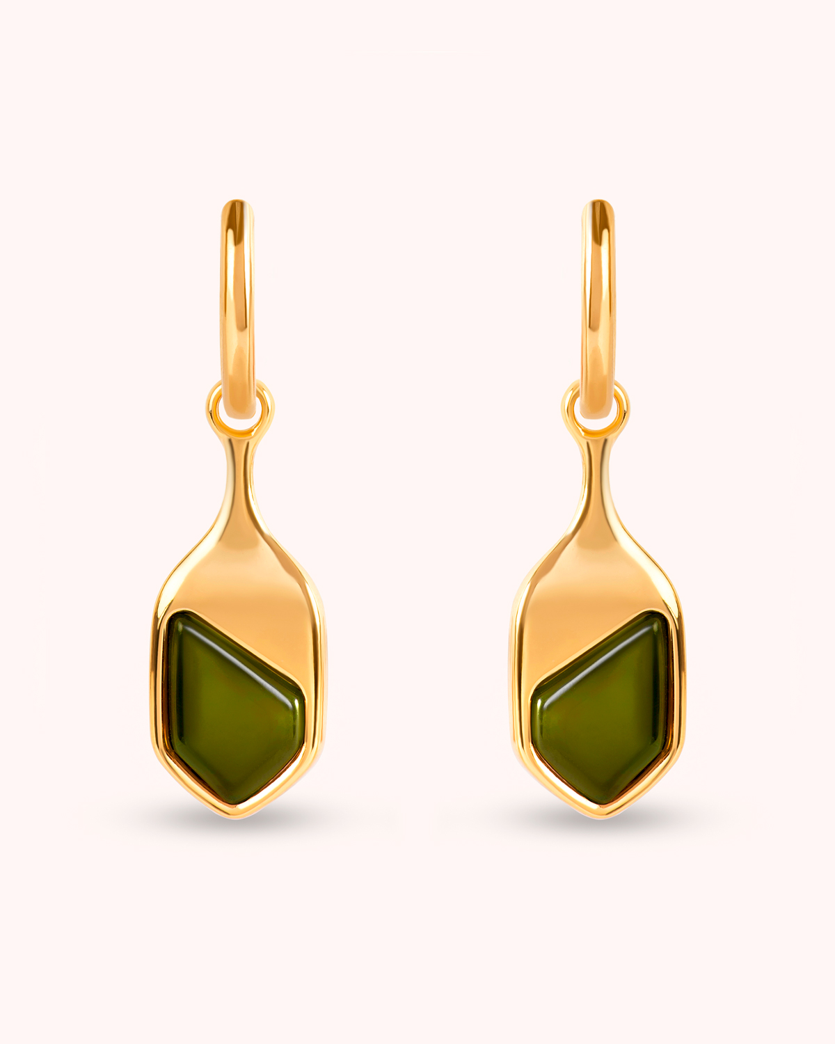 Argola Gaia Verde - Banho Ouro 18K - Image 2
